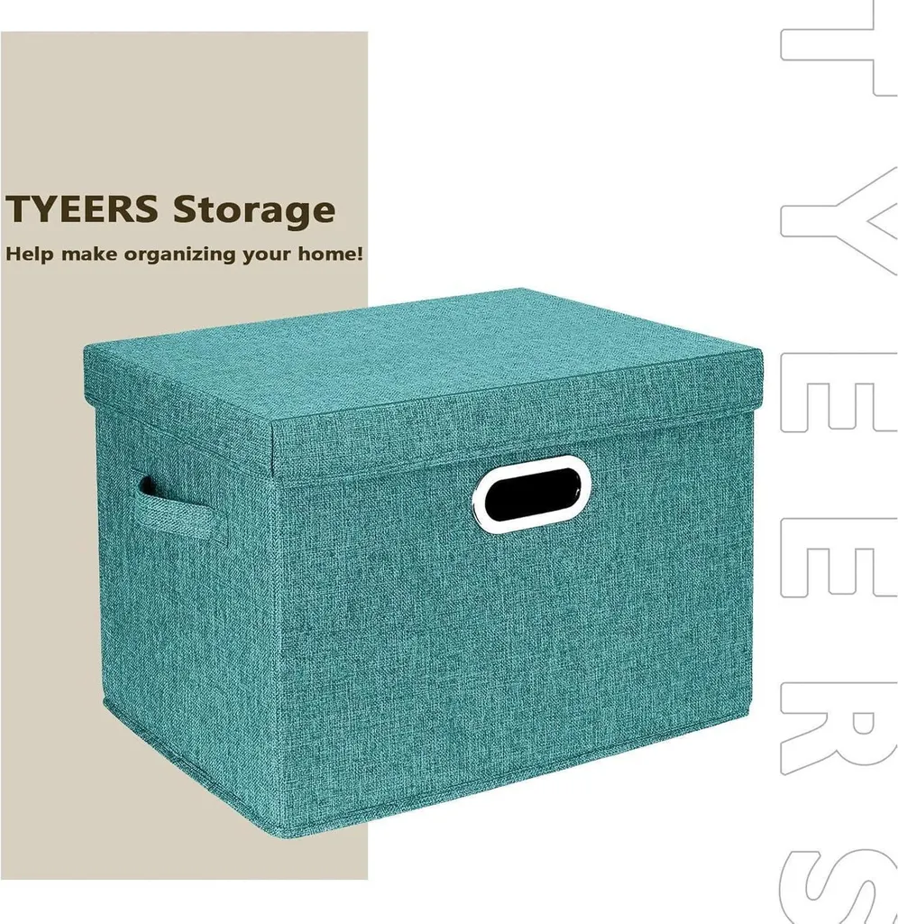 Lot de 5 Boîtes de Rangement avec Couvercle Aqua Deep 44x30x29 cm