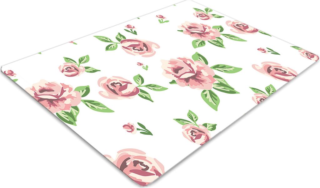 Stuhlunterlage Bürostuhlunterlage 120 cm x 90 cm Bodenmatte Bürostuhlunterlage - Pastellblumen