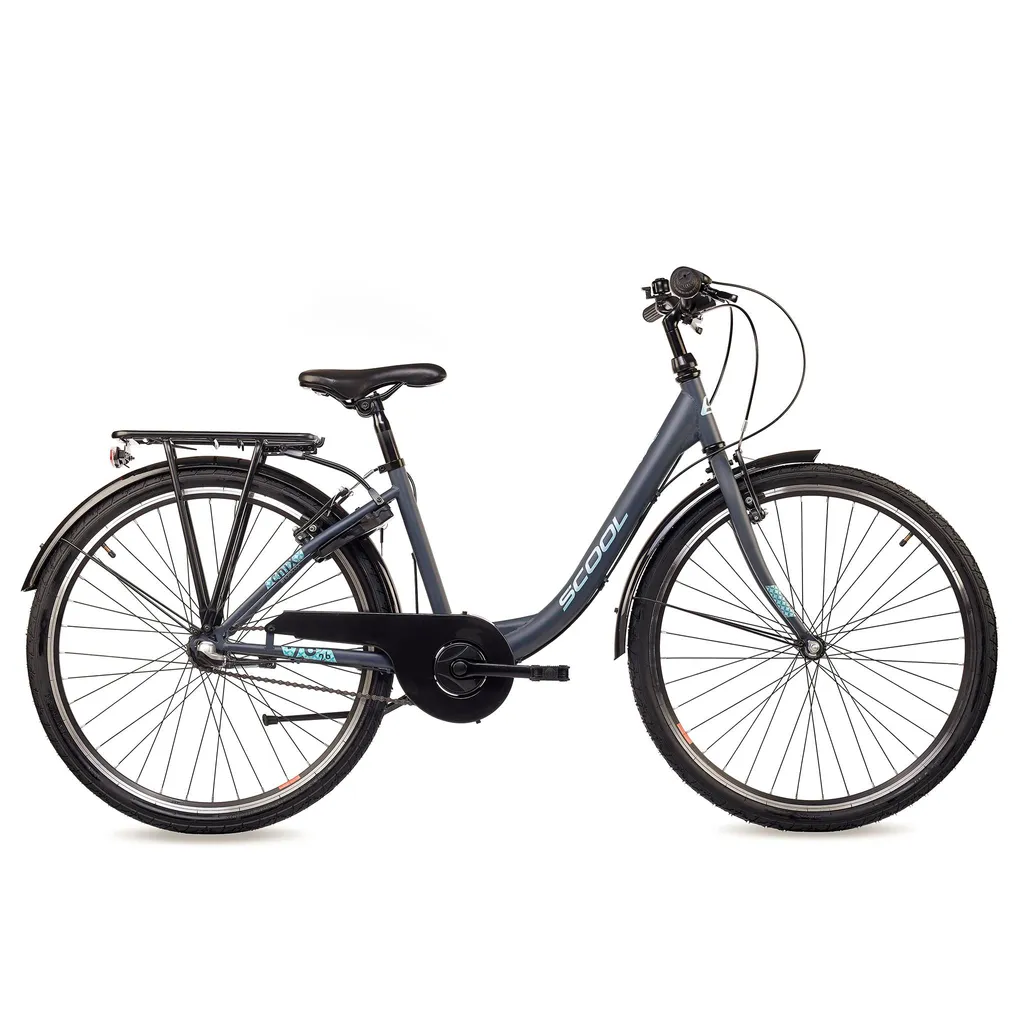 Vélo enfant 26 pouces S’COOL chiX N3 Nexus 3 vitesses gris et turquoise