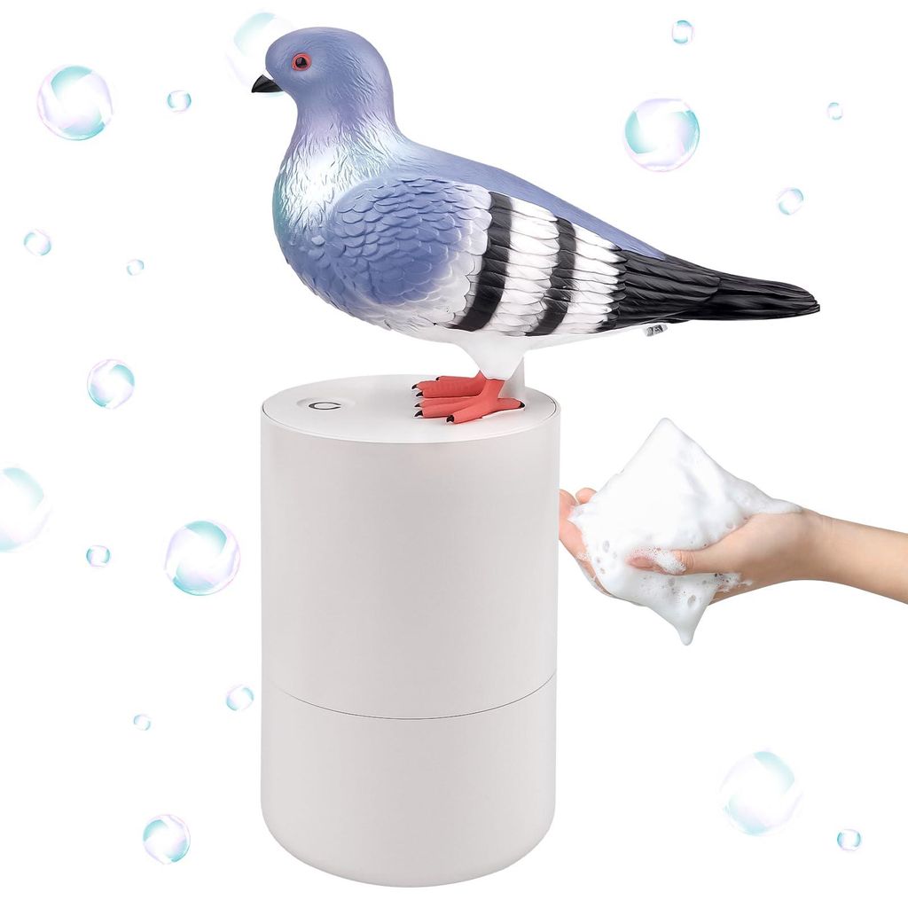Automatischer Seifenspender Dove - 300 ml, weiß, für Küche und Bad - dicker Schaum (grau)