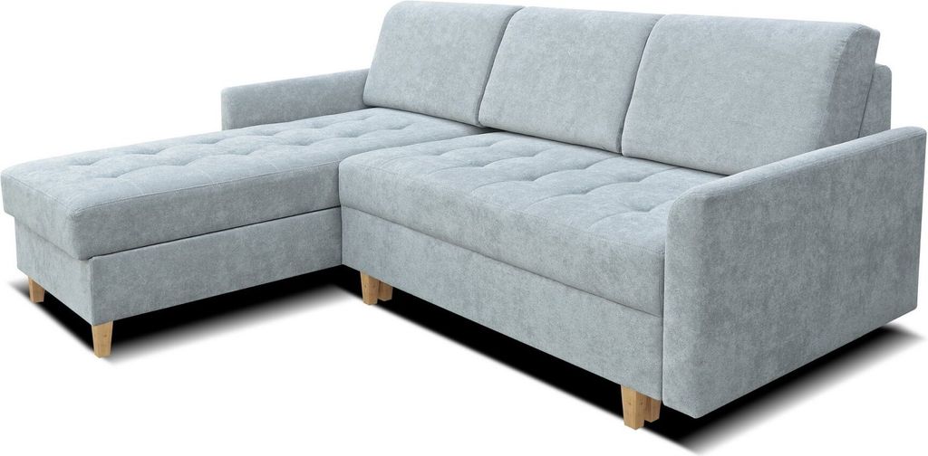 Robin Simi Ecksofa mit Schlaffunktion Bettkasten Verstellbare Rücklehne Sofa L-Form Schlafsofa Freistehende Eckcouch Schlafcouch Wohnzimmermöbel ...