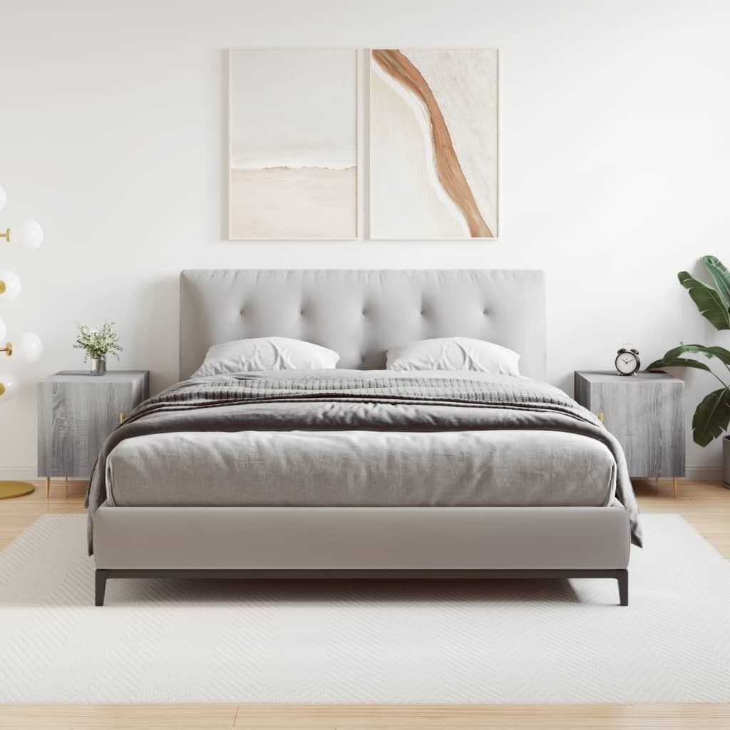 Maison Exclusive - Nachttische 2 Stk. Grau Sonoma 40x40x50 cm Holzwerkstoff