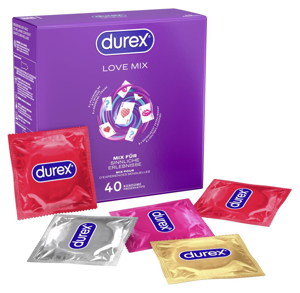 durex 3306540 durex Kondome Love Mix, 40 St. Productafbeelding 