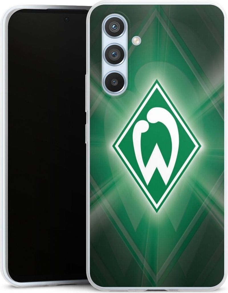 DeinDesign Slim Hülle für Samsung Galaxy A54 5G Silikon Case Ultra Dünn Handyhülle Offizielles Lizenzprodukt SV Werder Bremen Wappen