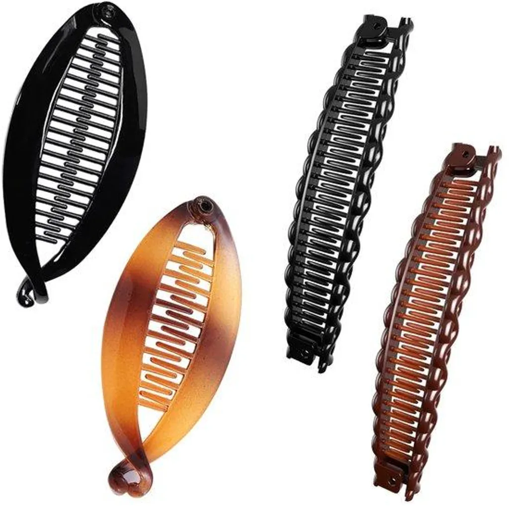 Barrette banane poisson vintage pour femme avec fixation forte antidérapante