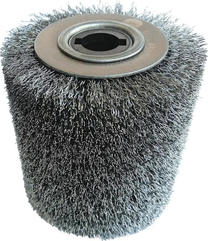 Brosse fil d'acier 100x100x19mm haute densité pour brossage bois