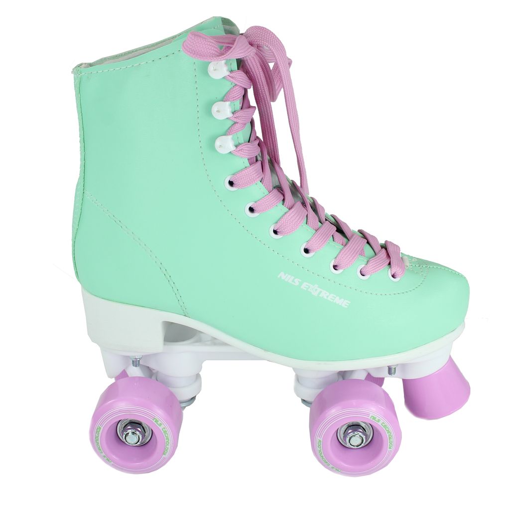 Damen RETRO LED Rollschuhe Roller mit FUNKEN Skates Inliner QUAD NILS 