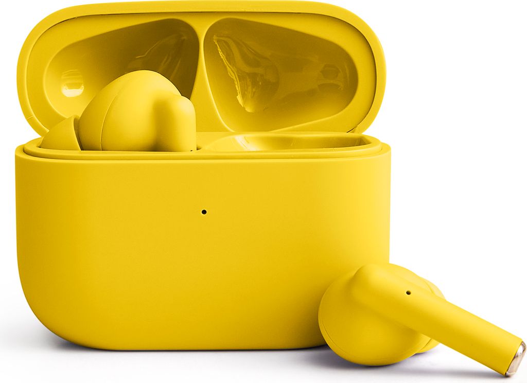 Forever COLORUM TWS, In-Ear Kopfhörer, Bluetooth 5.0, Kabellose, in Ear Kopfhörer Sport, USB-C, für Android und IOS, Gelb
