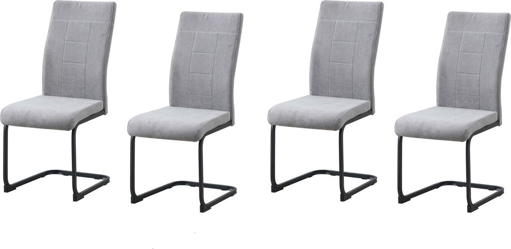 Set di 4 sedie da sala da pranzo LennyP grigio Immagine del prodotto 
