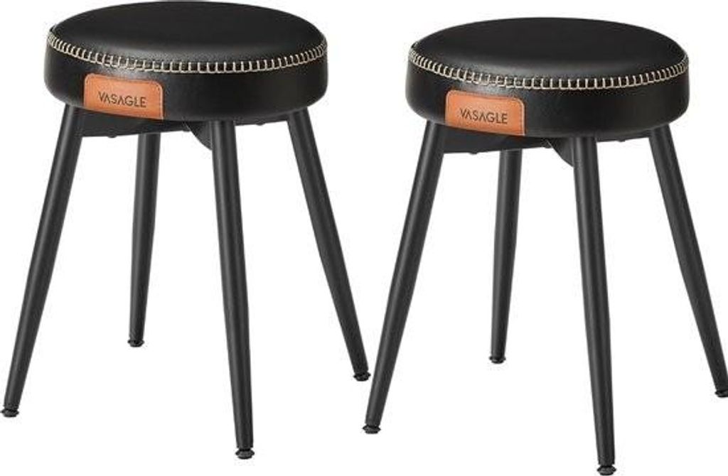 Esszimmerhocker 2 Stück - Stühle - Küchenstühle - Frisiertischhocker - Schwarz - Stenberi