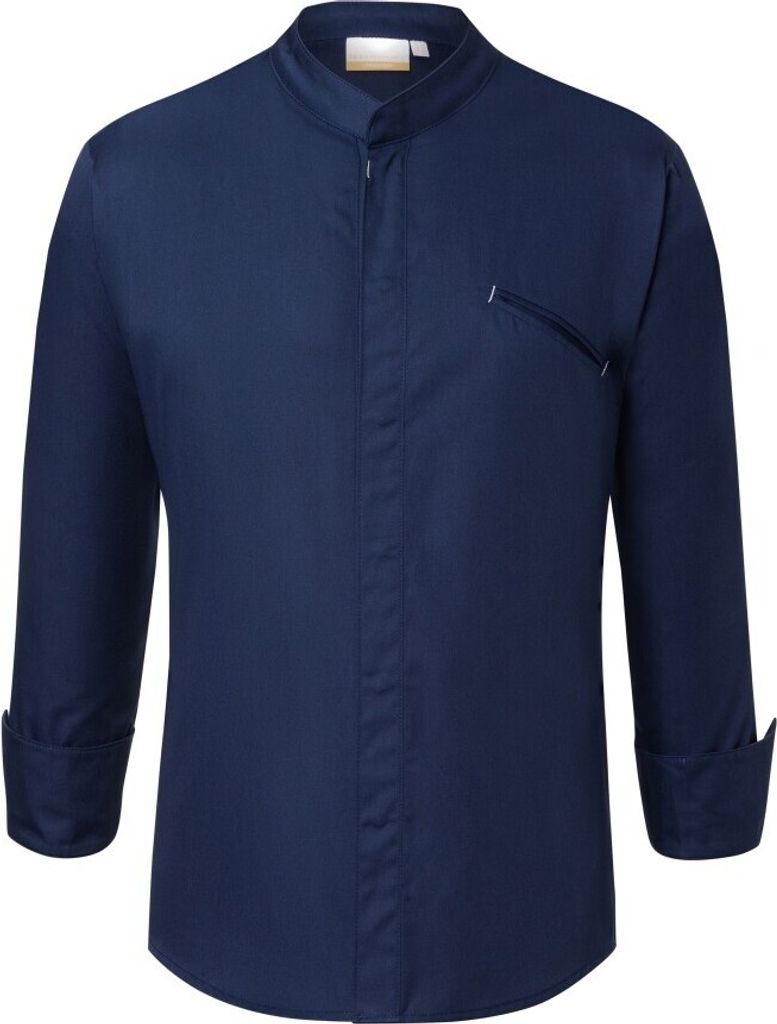 KARLOWSKY Herren Kochjacke Druckknöpfe Modern-Fit Marine 50