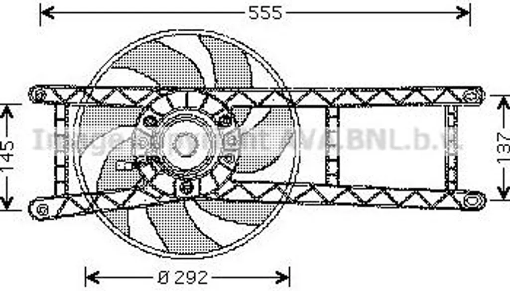 Ventilateur de refroidissement AVA FT7525 OE 46799410 pour Fiat Panda