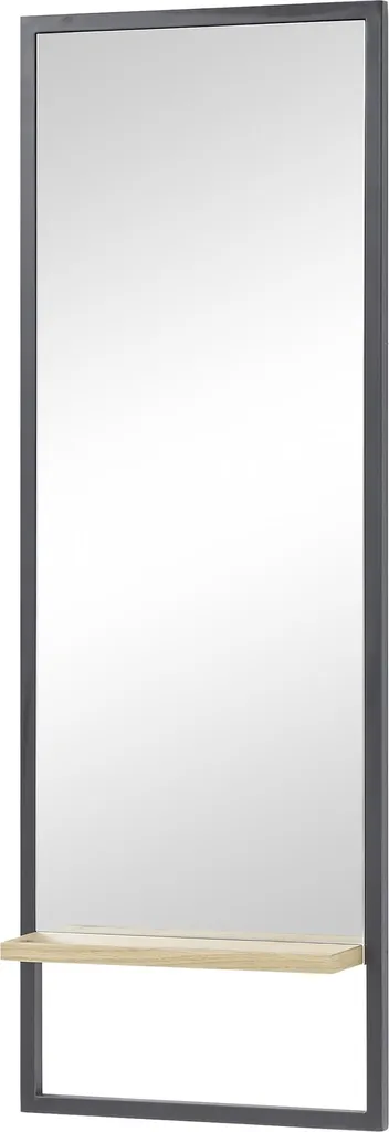 Grand miroir de corridor YORKSHIRE-S bois clair avec tablette 125cm