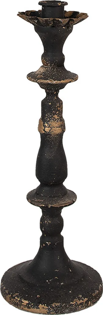 Candelabro Clayre & Eef 30cm in Ferro Oro e Nero | Design Barocco Moderno