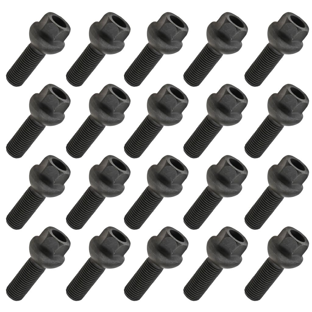20x śruby do kół M14x1.5 34mm kulka R14 czarne SW19 felgi Zdjęcie produktu 
