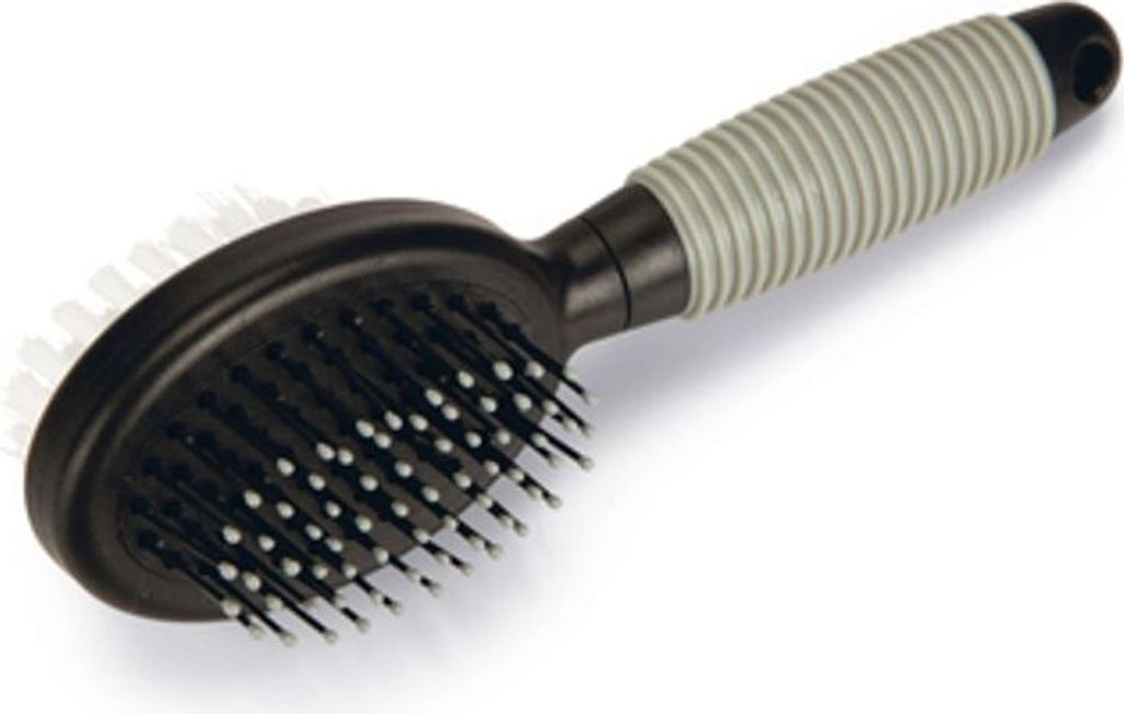Beeztees Kombi-Pflegebürste - Nager - schwarz grau - 14 cm