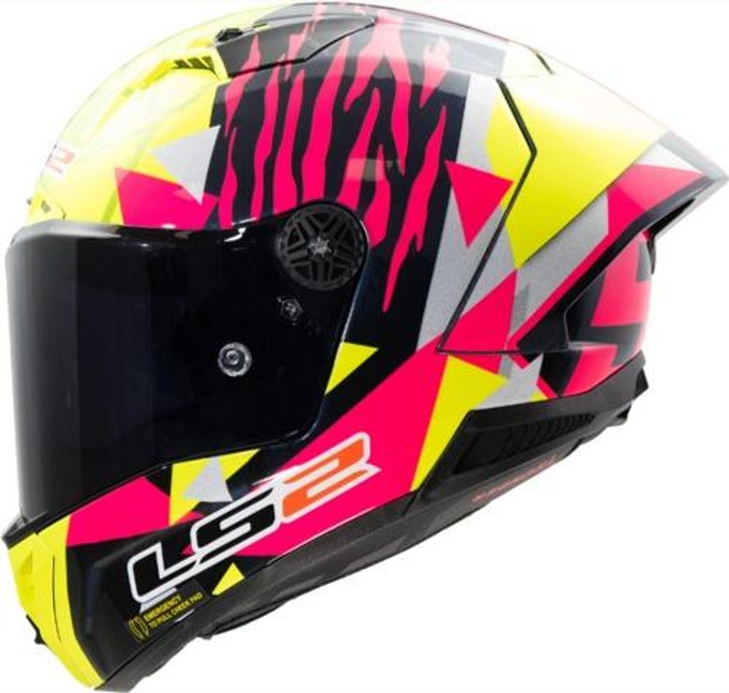 LS2 Integralhelm FF805 Thunder Carbon GP Aero XL Gelb / Rot / Schwarz Replica Aldeguer