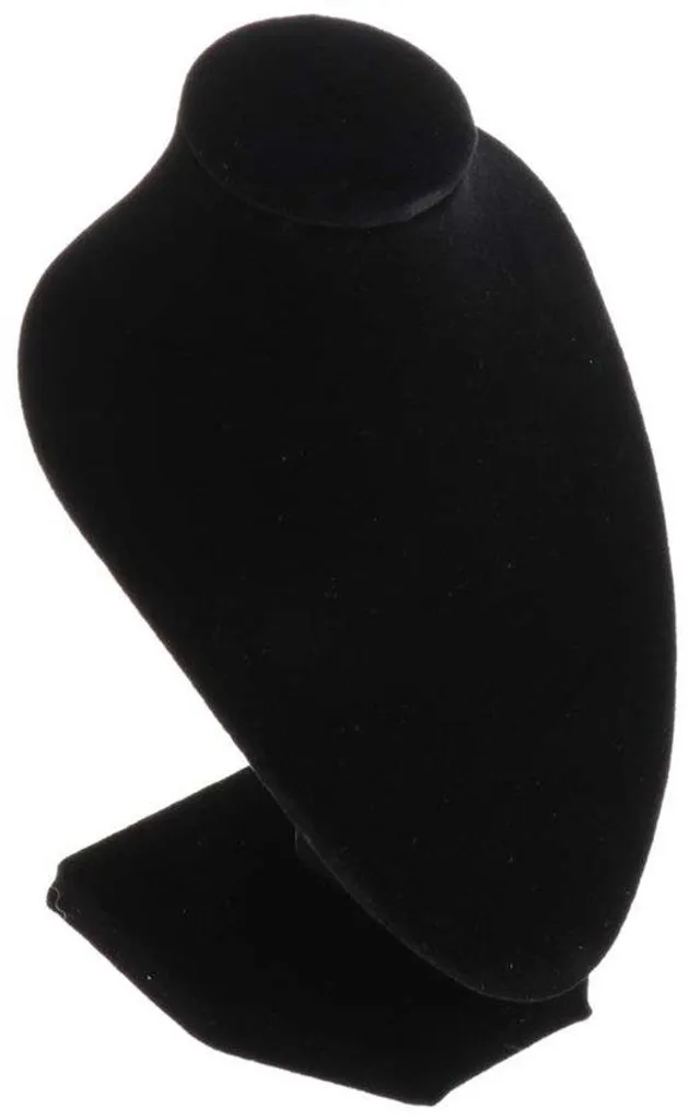Organisateur de colliers présentoir velours noir pour coiffeuse chic