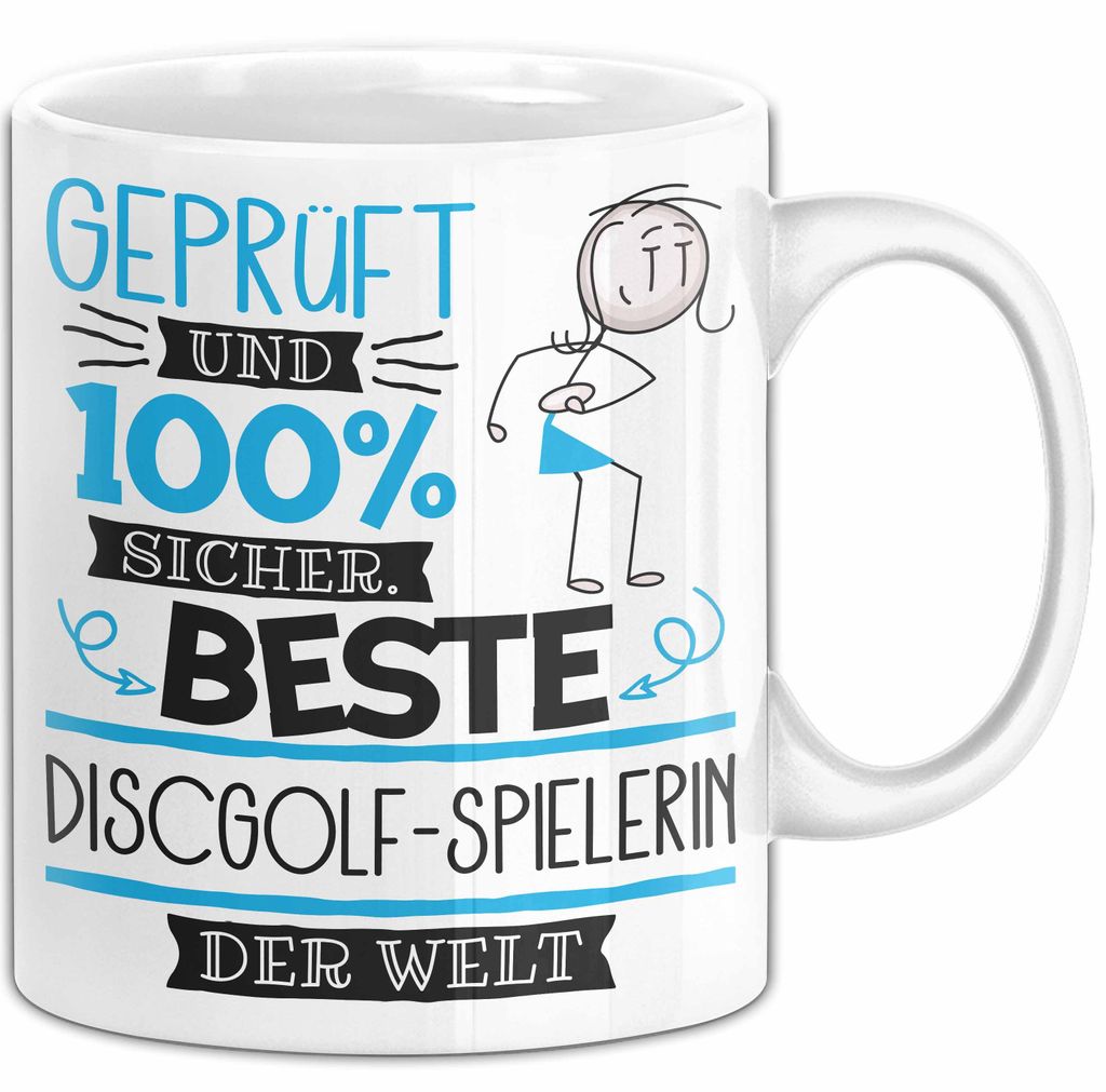 Beste Discgolf-Spielerin Der Welt Tasse Geschenk für Eine Discgolf-Spielerin Und Sicher Geschenkidee Geburtstag Weihnachten (Weiß)
