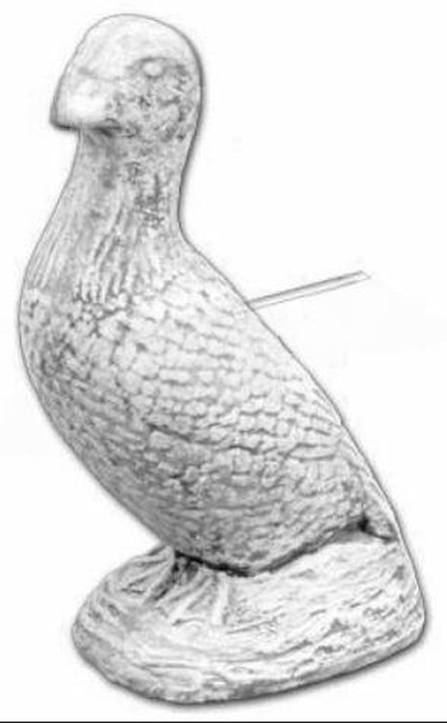 Garten Dekoration Ente Terrasse Stein Figuren Figur Statue Skulptur Vogel 520