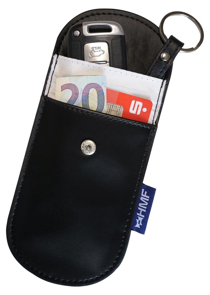 HMF 3401-02 RFID Schutztasche Autoschlüssel, Abschirmung Produktbild 