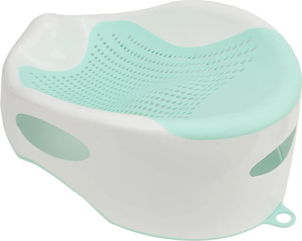 Baignoire bébé sécurisée : fini les glissades avec le filet et tapis vert