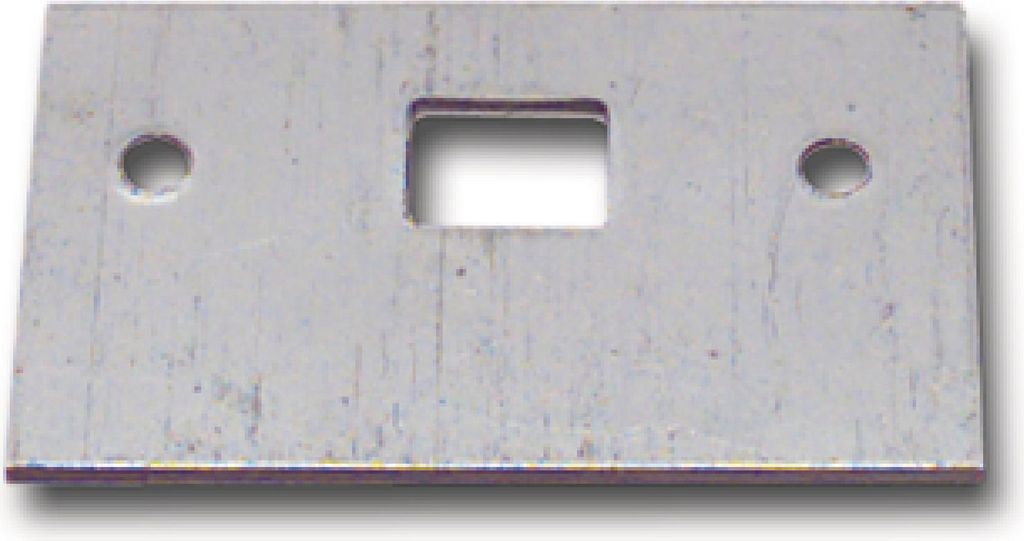 Reparaturschließblech für Einlegstange gerade, 80 x 50 mm, Stahl verzinkt | Fensterverschluss Zubehör