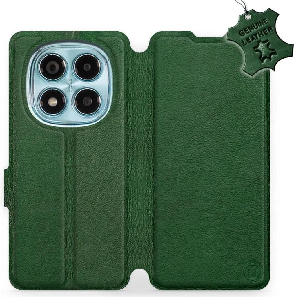 Echtleder Handyhülle für Xiaomi Redmi Note 14 Pro 4G, Mobiwear Leather, Grün