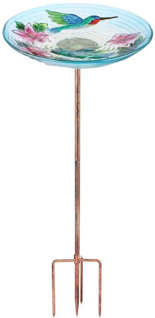Décoration de jardin colibri : flacon en verre de 66 cm pour propriété