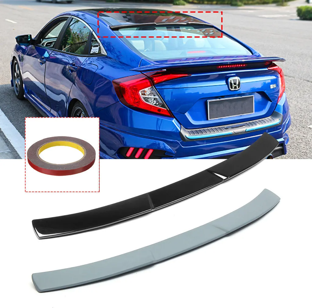 Alettone Posteriore Wing Fit Honda Civic 10 Gen 2016-18 Nero ABS