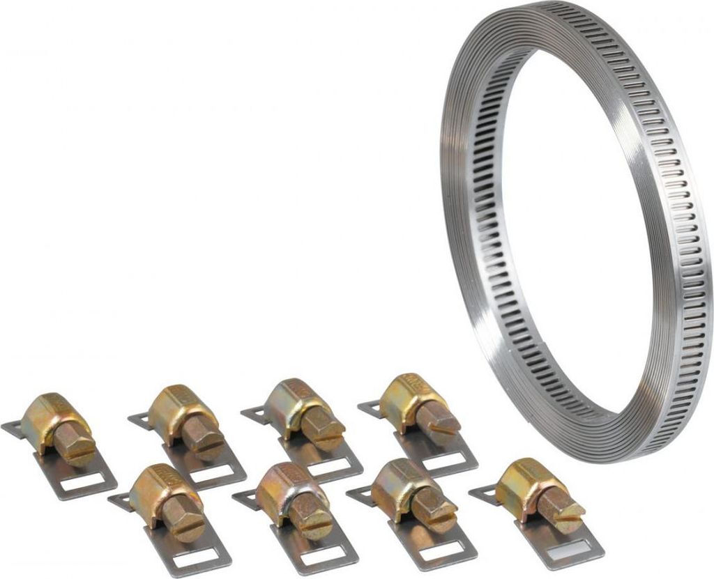 Endlosband-Kette + 8 Köpfe W2 Edelstahl / Verzinkter Stahl - 3 m - 8 mm - Kap Verde