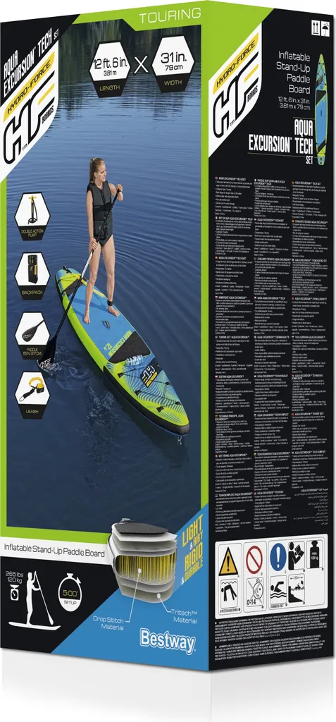 Planche de SUP Gonflable Bestway Aqua Excursion Tech 12'6 Hydro-Force - 6
