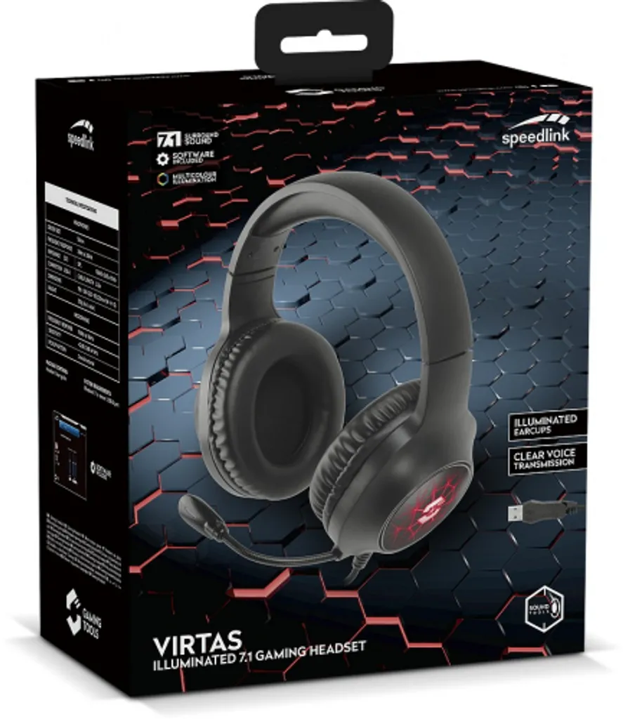 Casque gaming 7.1 Virtas Speedlink avec isolation phonique - 4