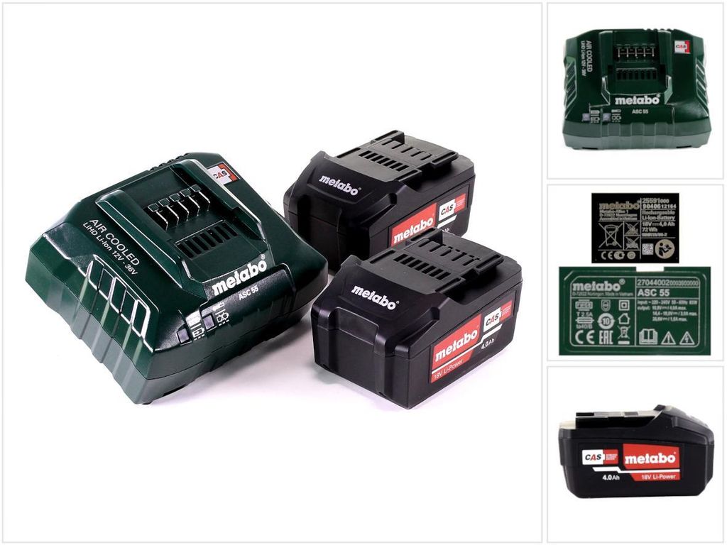 Metabo Basic-Set 2x 4,0Ah Produktbild 