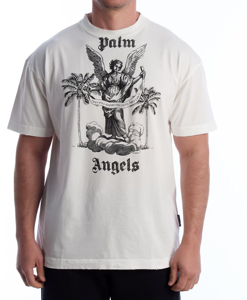 Palm Angels Herren Kurzarm-T-Shirt mit Aufdruck PMAA072F23JER0030110
