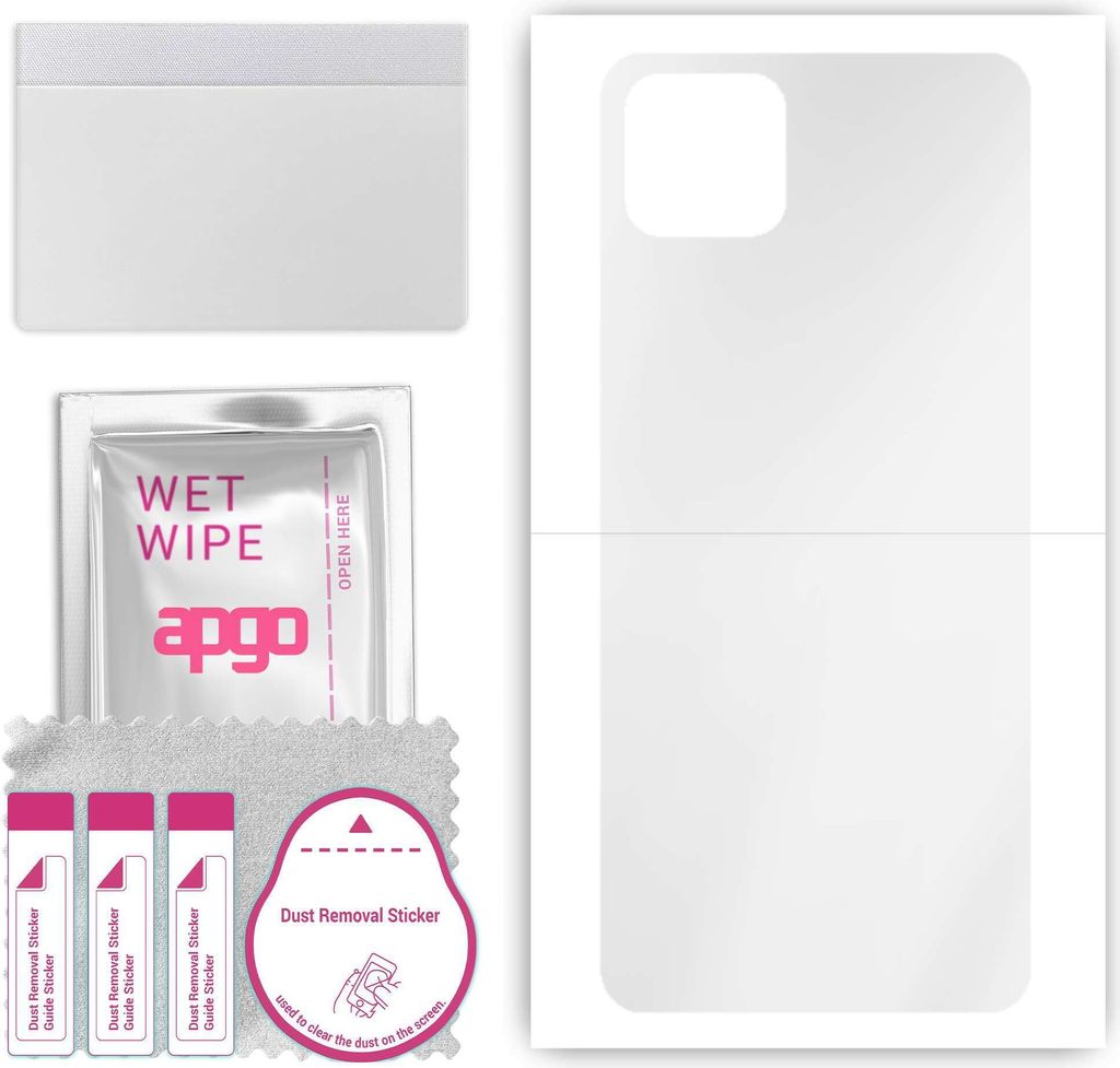 apgo Rückseite Schutzfolie, klar, kompatibel mit Oppo A72, Hinten Hydrogel-Displayschutzfolie mit Positionierhilfe, kratzfest, einfache Montage