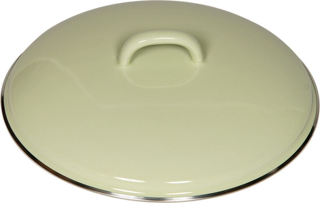 Riess Deckel mit Chromrand 22 cm 0100-006 nilgrün Produktbild 