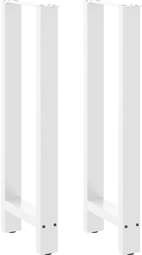 Couchtischbeine Weiß 2 Stk. 40x(100-101) cm Stahl 4013337