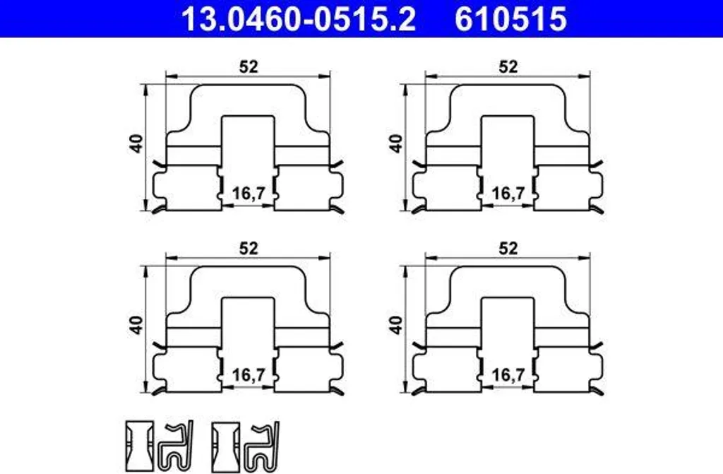 Kit ATE 13.0460-0515.2 OE 77365110 | Analisi Tecnica e Compatibilità