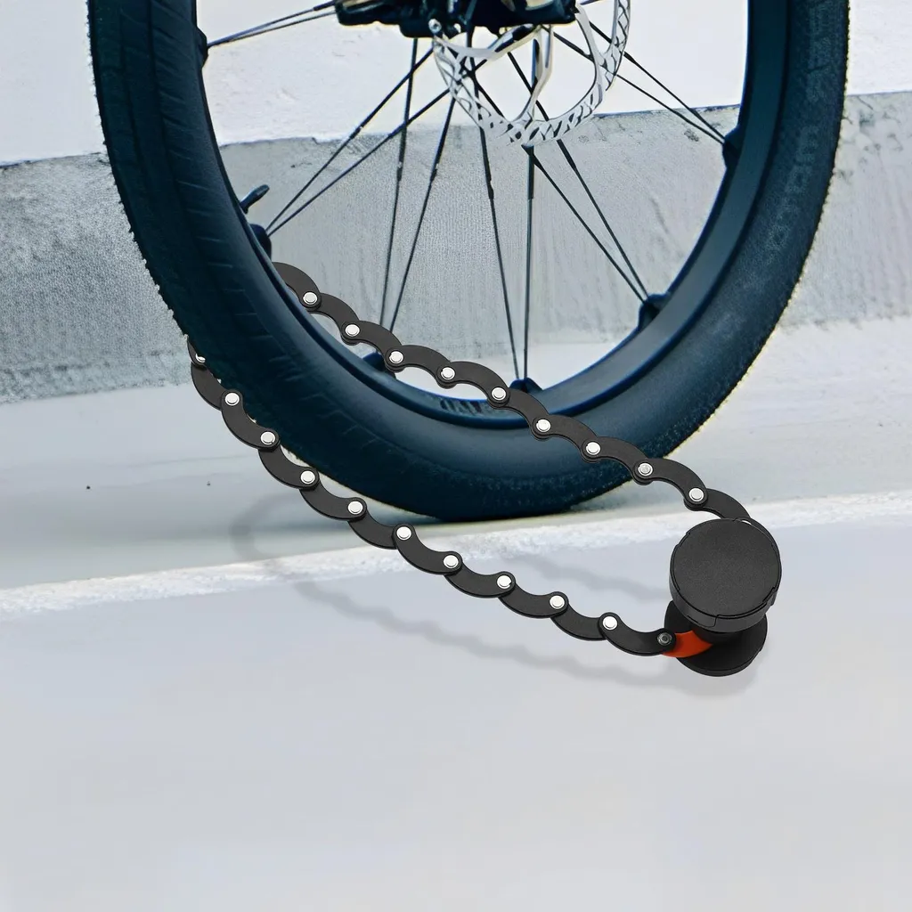 Antivol pliable pour vélo en acier inoxydable noir avec clé et code - 2