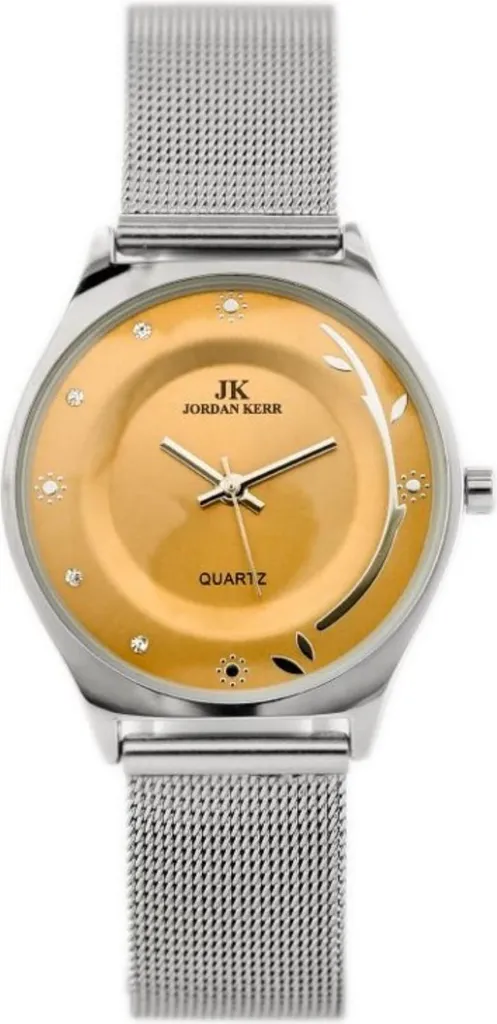 Montre Jordan Kerr C2765 avec Cadran Noir et Bracelet Acier Inoxydable