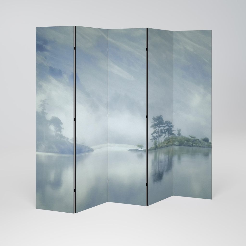 SpaceRebels Paravent Raumteiler - 5-teilig Raumtrenner, Druck 1-Seite - Raumtrenner - Trennwand Wohnung - Room Divider - Spanische Wand Deko Modern...
