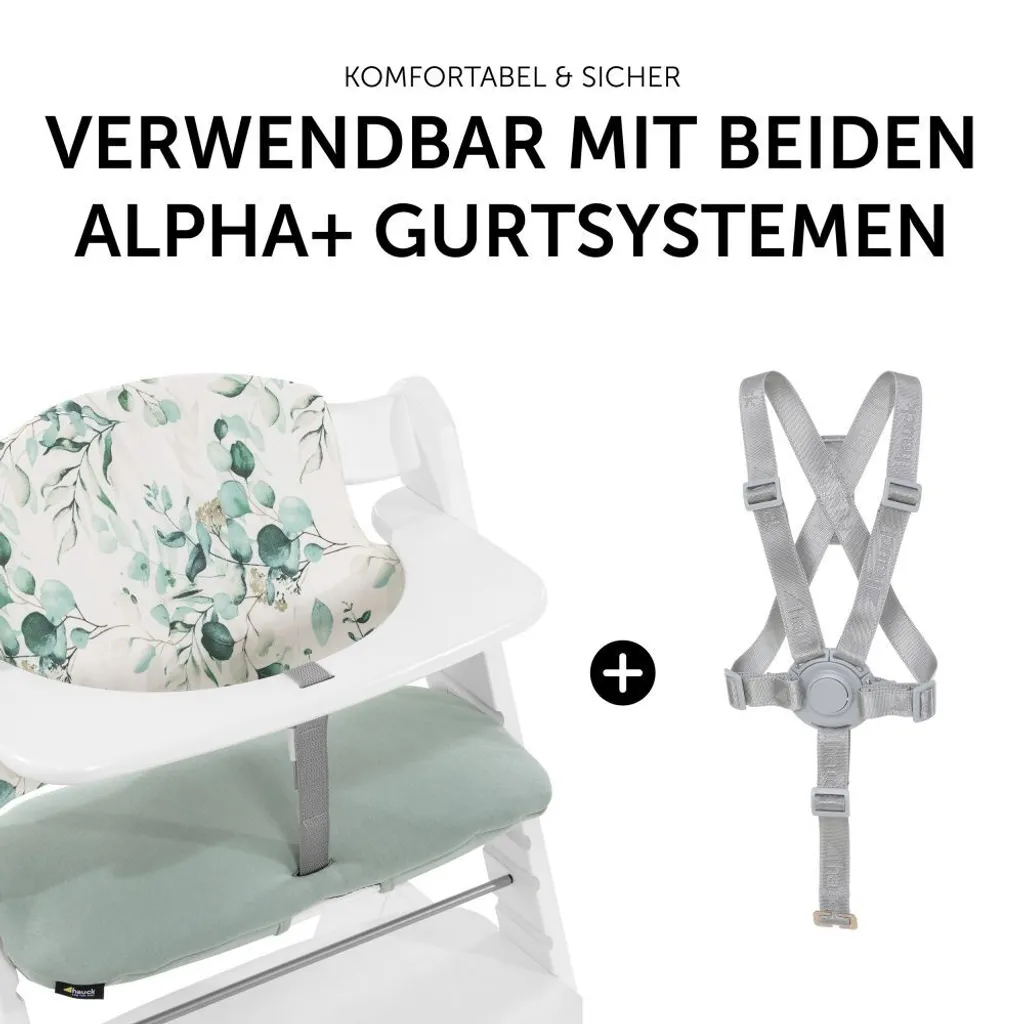 Hauck Highchair Pad Select Coussin pour Chaise Haute en Vert et Blanc - 6