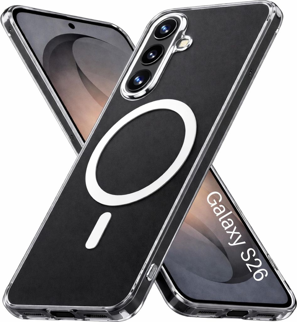 Hülle für Samsung Galaxy S26 - Magnetische Transparent Handyhülle Kratzfest Schutzhülle Ultra Dünn Phonillico