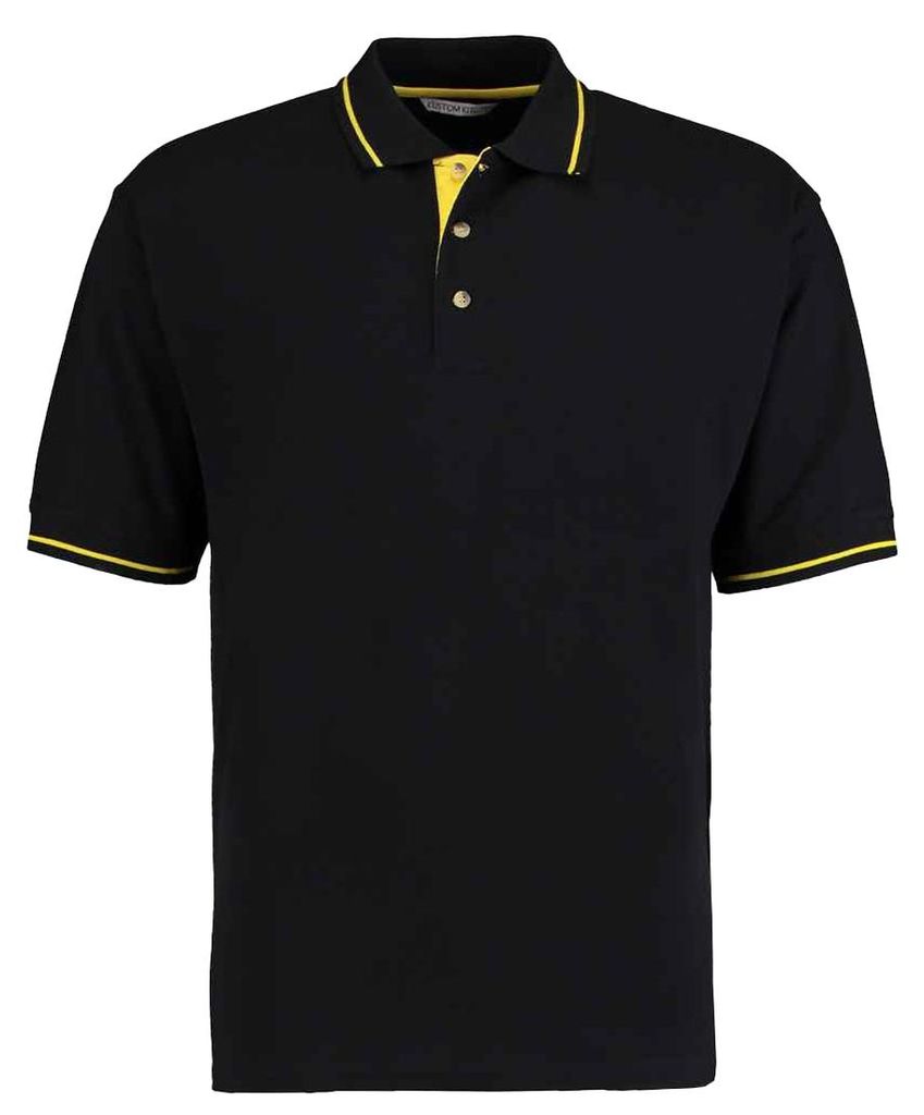 Kustom Kit - "St Mellion" Poloshirt für Herren LT3983 (L) (Schwarz/Gelb)
