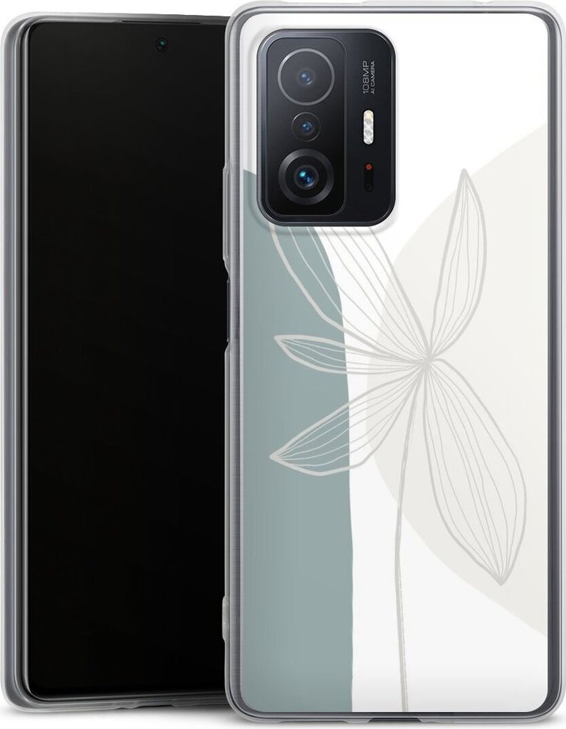 DeinDesign Slim Hülle für Xiaomi 11T Pro 5G Silikon Case Ultra Dünn Handyhülle Blume Boho Pastell