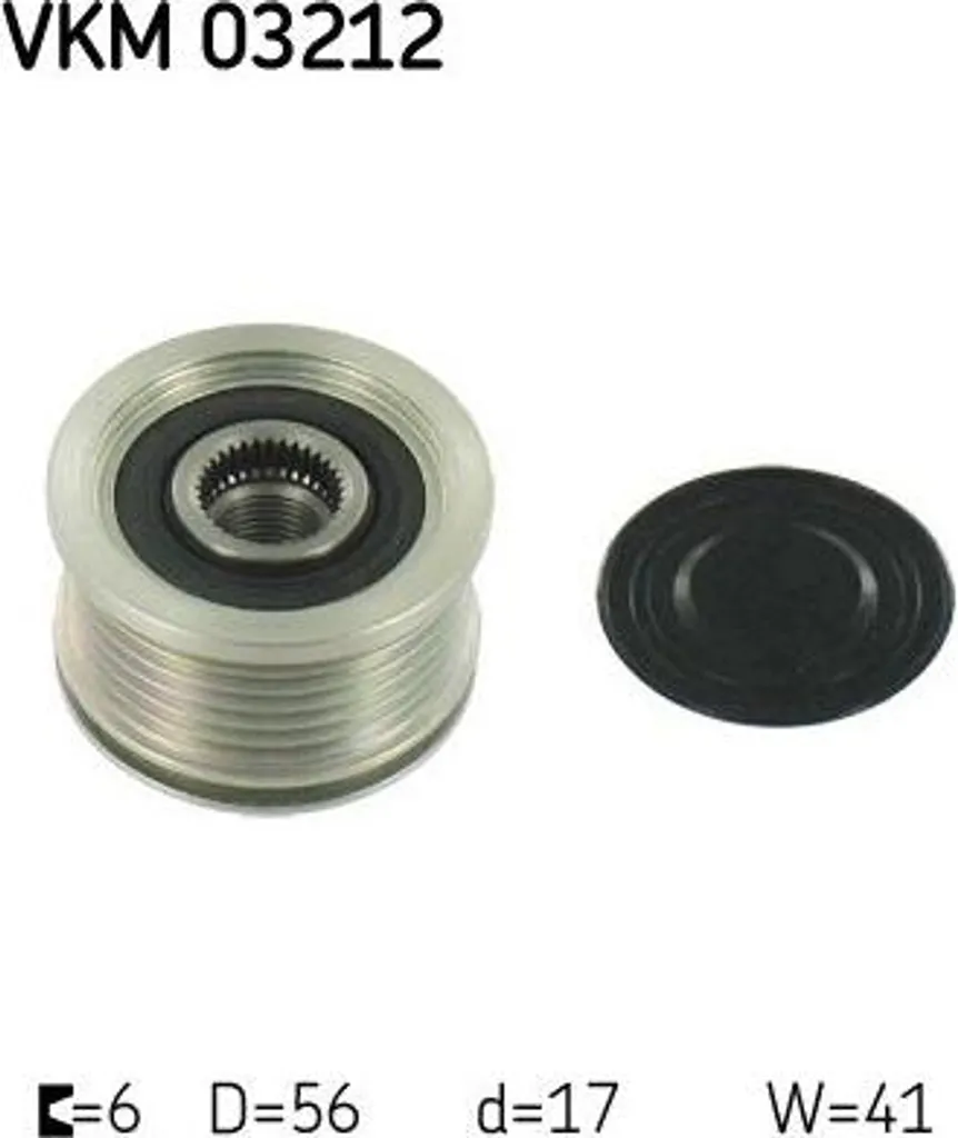 Puleggia Ruota Libera SKF VKM 03212 | Ricambio Alternatore OE 77365271