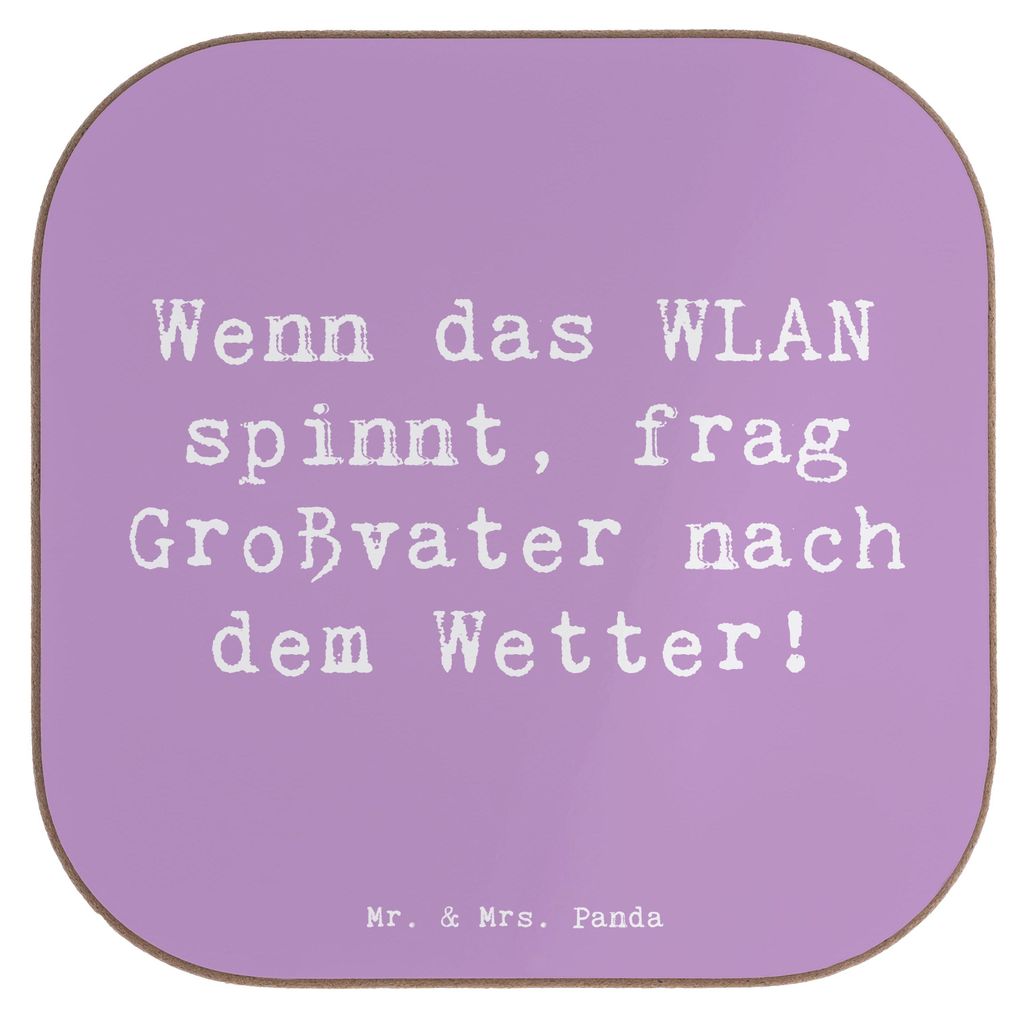 Mr. & Mrs. Panda Untersetzer für Gläser Spruch Großvater Wissen - Lavendeltraum - Geschenk, Coaster, Generationen, Tasse, Geschenke, Verwandte, ...