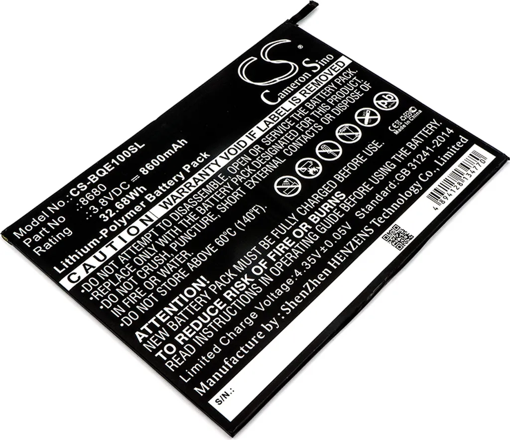 Batterie de rechange pour tablette BQ E10 capacité 7000mAh durable