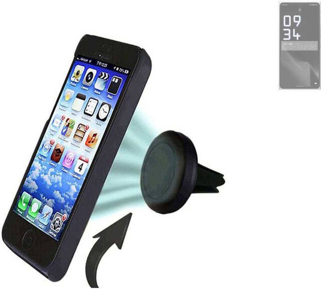 K-S-Trade Kompatibel mit Leica Leitz Phone 2 Auto Handy Halterung KFZ Halter Lüftungsgitterhalterung Air Vent mount Smartphone Halter